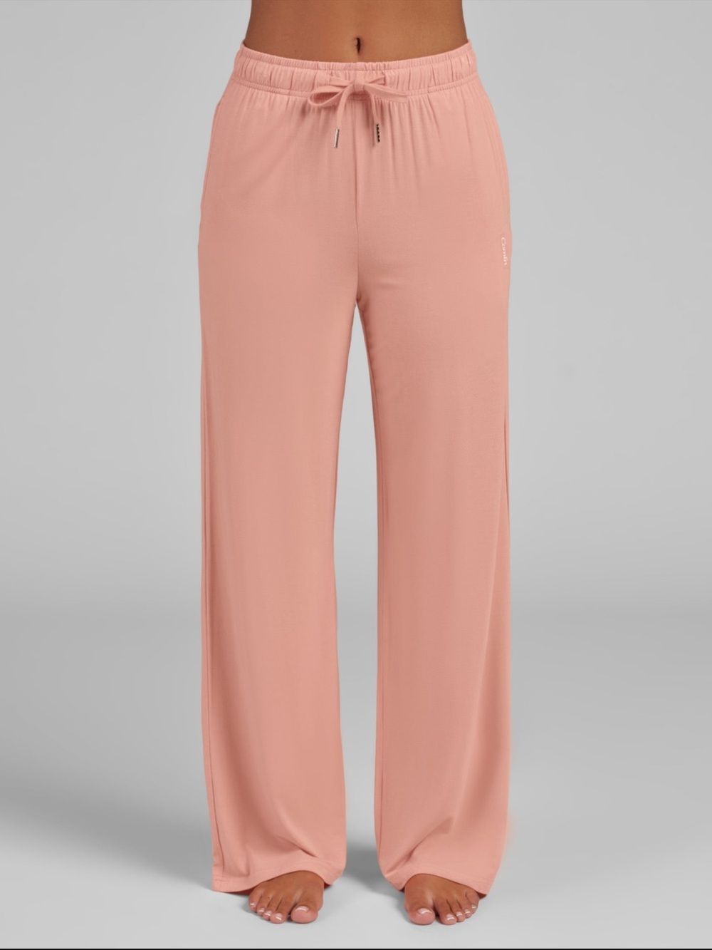Comfrt Wide-Leg Lounge Pants - peach
